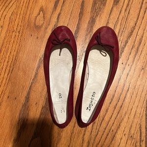 Repetto red leather vintage size 40